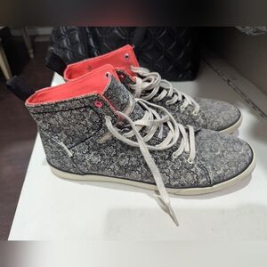 Floral High-Top Vans Sneakers